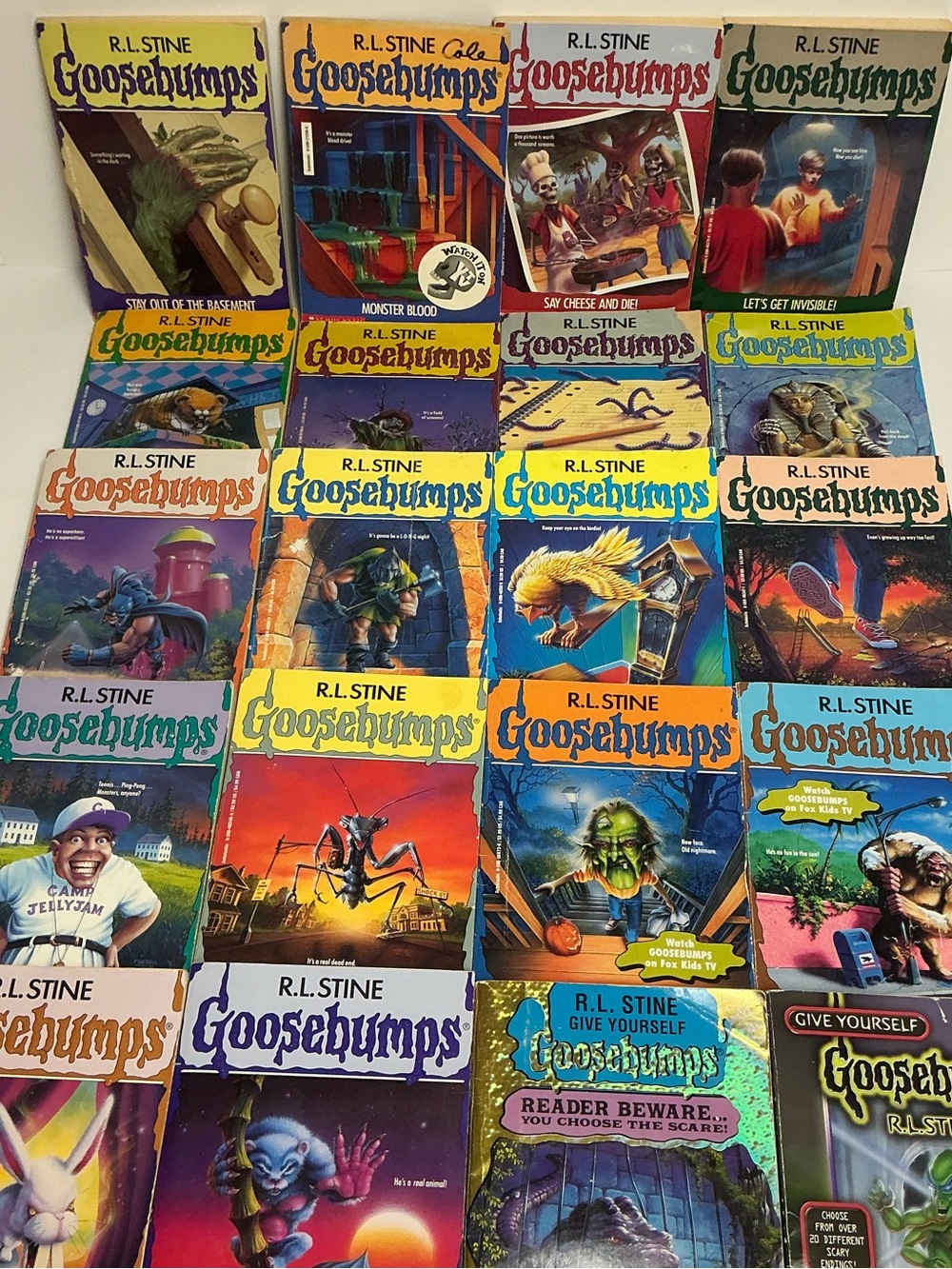 R.L. Stine Goosebumps Vintage 90's Book Lot- 20 Paperback Books